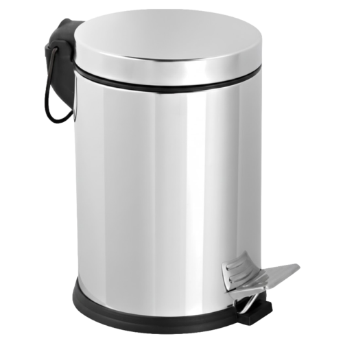 Krom Pedallı Çöp Kovası 12 Lt