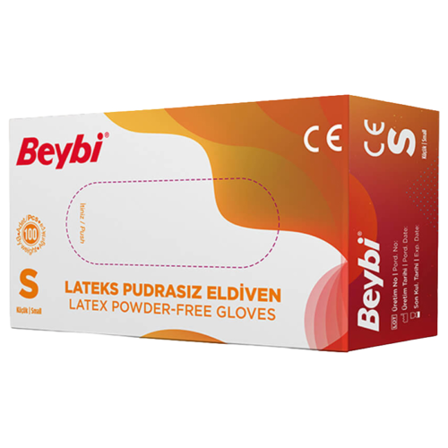 Beybi Latex Pudrasız Eldiven S Beyaz Beybi Latex Pudrasız Eldiven S Beyaz