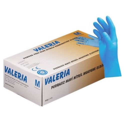 Valeria Pudrasız Nitril Eldiven M Mavi Valeria Pudrasız Nitril Eldiven M Mavi