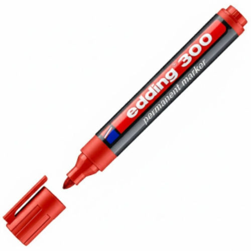 Edding 300 Permanent Marker Yuvarlak Uç 1.5 - 3Mm Kırmızı
