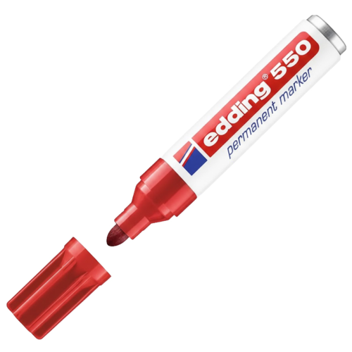 Edding 550 Permanent Marker Yuvarlak Uç Kırmızı