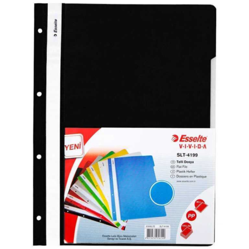Esselte 4199 Siyah 50'li Paket Telli Dosya Esselte 4199 Siyah 50'li Paket Telli Dosya