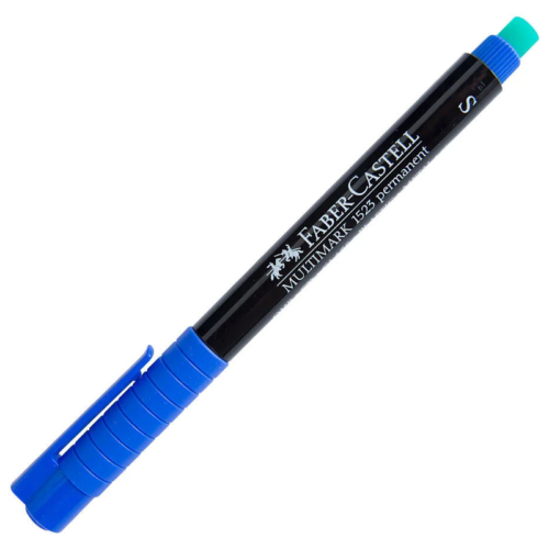 Faber Castell 1523 (S) Permanent Asetat Kalemi 0.4 mm Mavi