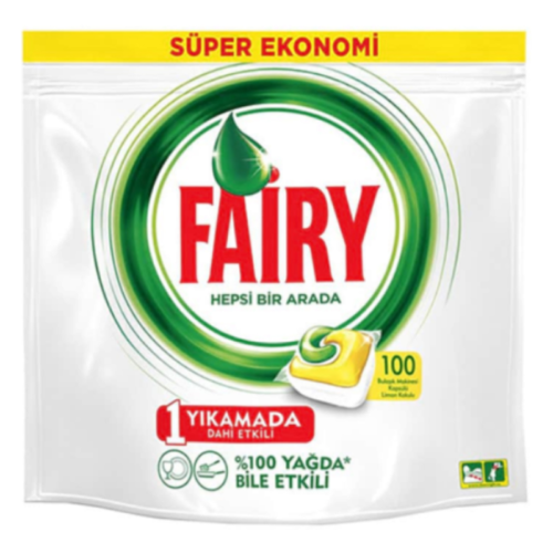 Fairy Hepsi Bir Arada Bulaşık Makinası Tableti 100'lü Fairy Hepsi Bir Arada Bulaşık Makinası Tableti 100'lü