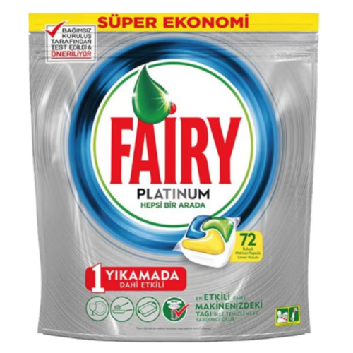 Fairy Platinum Bulaşık Makinası Tablet 72'li Fairy Platinum Bulaşık Makinası Tablet 72'li