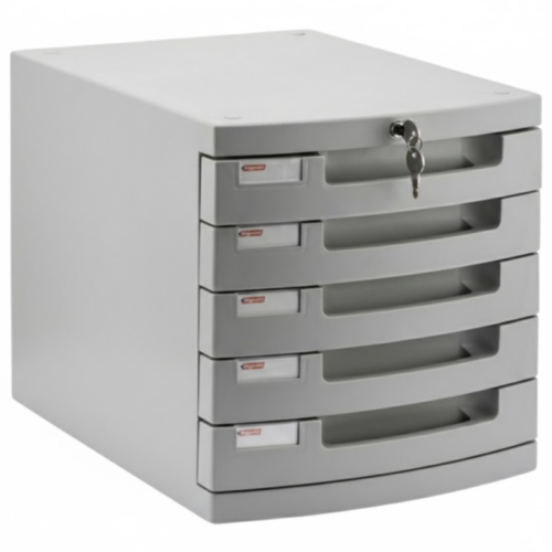 Bigpoint Evrak Rafı Kilitli 5 Çekmeceli