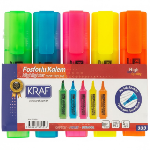 Kraf 330 Fosforlu Kalem 5'li Set