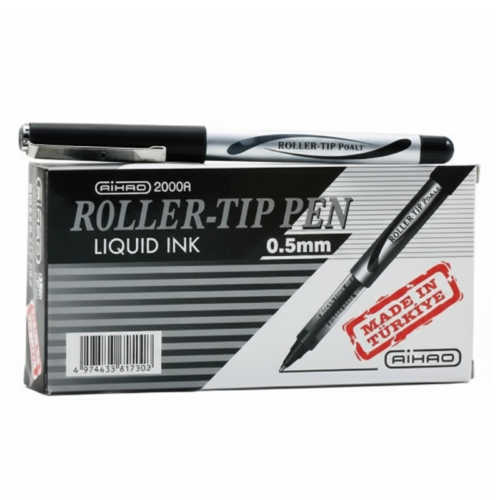 Aihao 2000A Roller Kalem 0.5 Mm 12'li Siyah