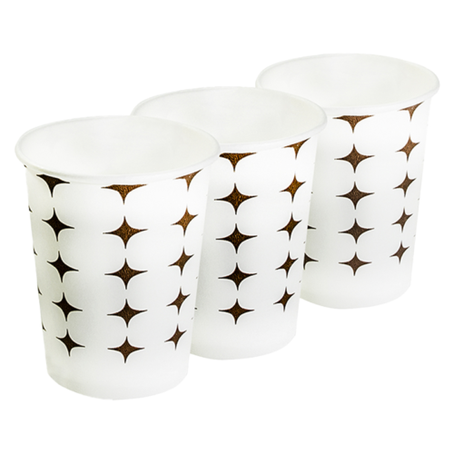 Yıldız Desenli Karton Bardak 7Oz 50 Adet 10'lu Paket Yıldız Desenli Karton Bardak 7Oz 50 Adet 10'lu Paket