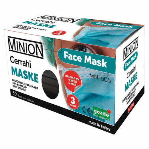 Minion Cerrahi Maske 50'li