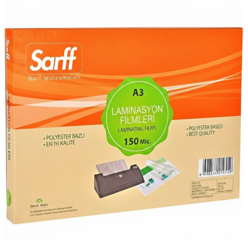 Sarff A3 Laminasyon Filmi 150 Micron 100'lü Paket