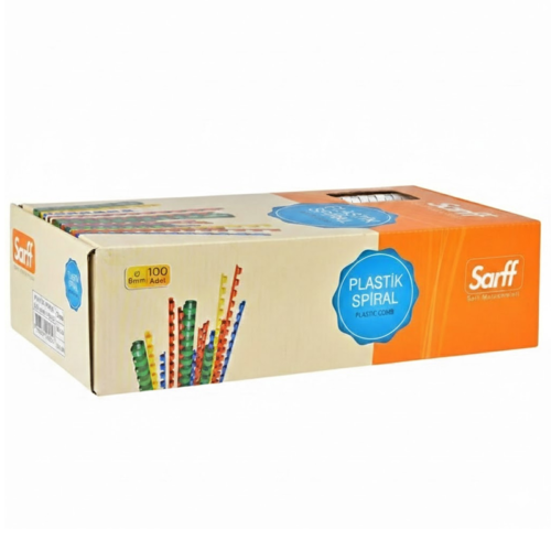 Sarff 2010801 Plastik Spiral 8 Mm 15-25 Yaprak Siyah 100'lü