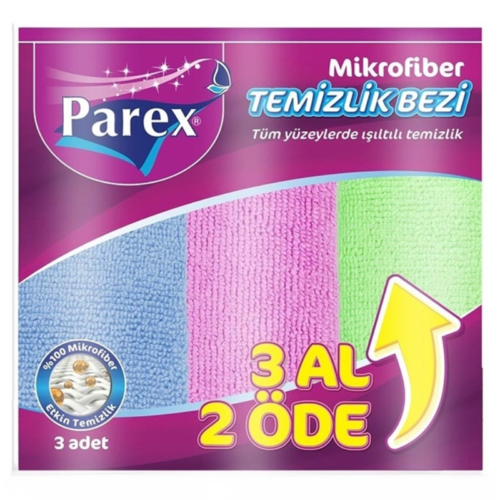 Parex Mikrofiber Temizlik Bezi 3'lü