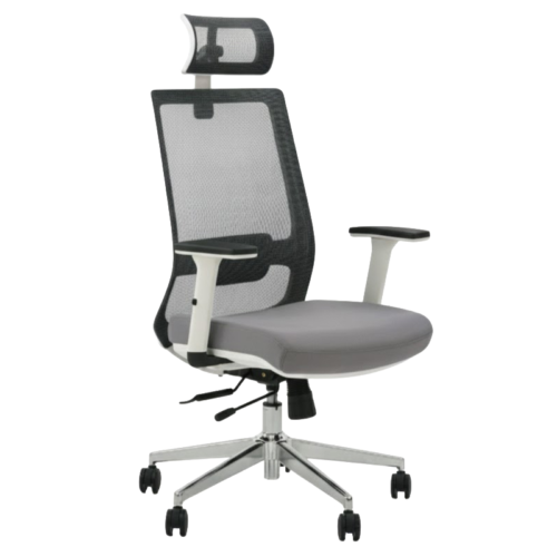 Timob Quadro Ortopedik Çalışma Koltuğu Beyaz Gri