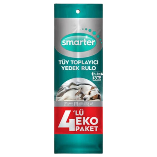 Smarter Tüy Toplayıcı Yedek Rulo 30 Yaprak 4'lü Smarter Tüy Toplayıcı Yedek Rulo 30 Yaprak 4'lü