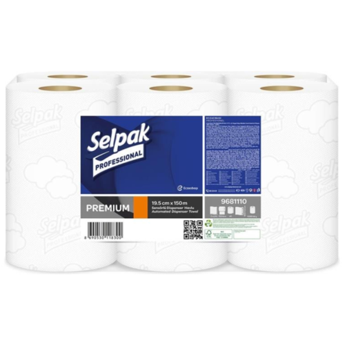 Selpak Professional Premium Rulo Kağıt Havlu 19,5 Cm x 150 M 6'lı