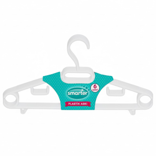 Smarter Plastik Elbise Askısı 6'lı