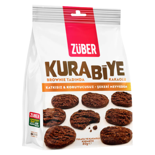 Züber Kurabiye 80 Gr x 12'li Yulaflı ve Kakaolu Züber Kurabiye 80 Gr x 12'li Yulaflı ve Kakaolu