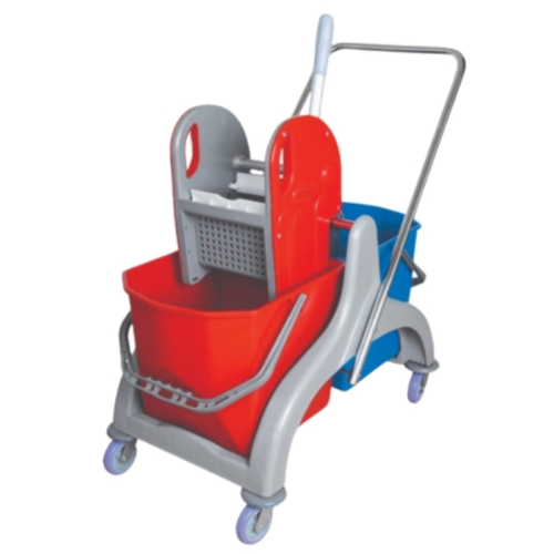 Ceymop Plastik Çift Kovalı Temizlik Arabası