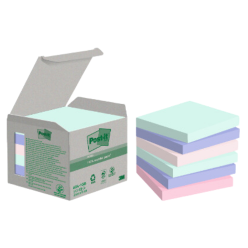 3M Post-It 654-1 Geri Dönüşümlü Yapışkanlı Not 76 X 76 Mm 6 Renk 3M Post-It 654-1 Geri Dönüşümlü Yapışkanlı Not 76 X 76 Mm 6 Renk