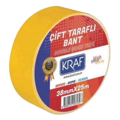 Kraf Çift Taraflı Bant 38 mm x 25 m Kraf Çift Taraflı Bant 38 mm x 25 m
