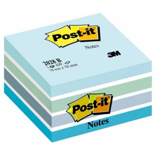 3M Post-it 2028B Yapışkanlı Not Kağıdı 76 Mm x 76 Mm Mavi 450 Yaprak