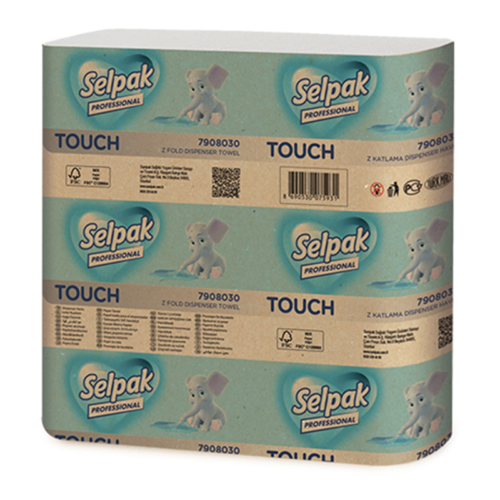 Selpak Professional Touch Z Katlı Dispenser Havlu 200 Yaprak 12'li Selpak Professional Touch Z Katlı Dispenser Havlu 200 Yaprak 12'li