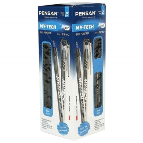 Pensan 2240 My-Tech İğne Uçlu Tükenmez Kalem 0.7 mm Mavi 25'li