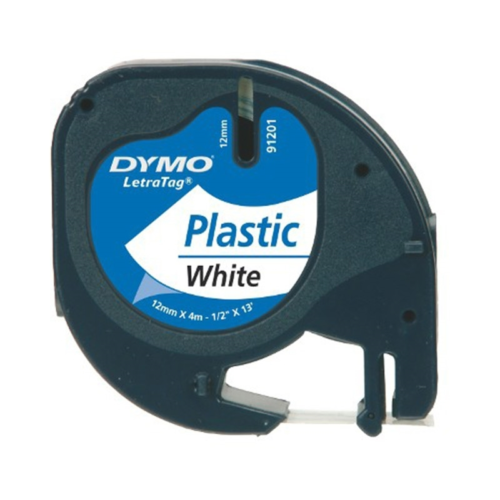 Dymo Letratag Plastik Şerit 12mmx4m Beyaz