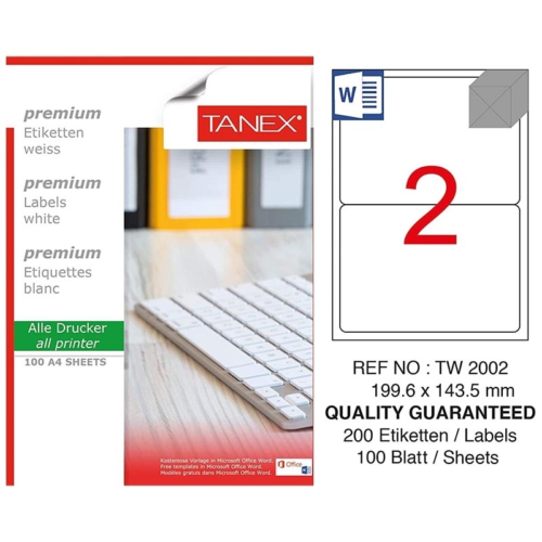 Tanex-Newprint TW-2002 Yuvarlak Kenar Etiket