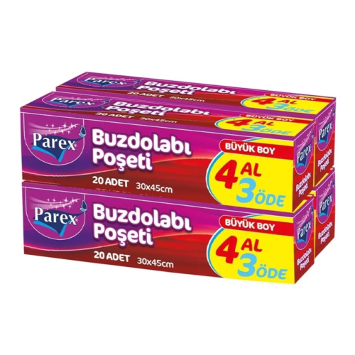 Parex 4 Al 3 Öde Buzdolabı Poşeti Büyük Boy