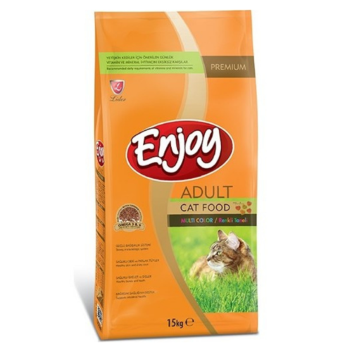 Enjoy Premium Multi Color Tavuklu Kedi Maması 15 Kg