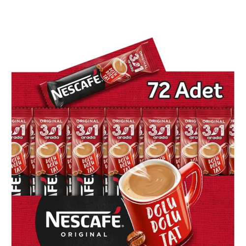 Nescafe 3'ü 1 Arada Kahve Original 17,5 gr 72'li