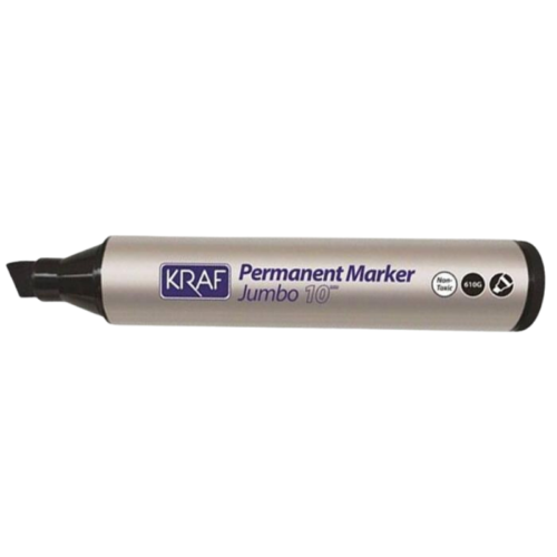 Kraf 610G Permanent Jumbo Markör 10mm Siyah