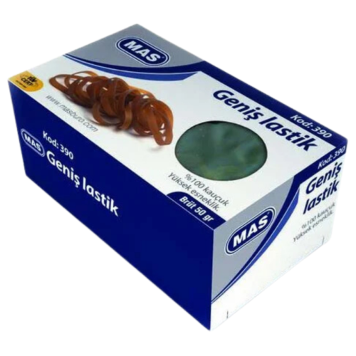 Mas 390 Ambalaj Lastiği100/65Mm Geniş %100 Kauçuk(50 Gr. Kutu) Mas 390 Ambalaj Lastiği100/65Mm Geniş %100 Kauçuk(50 Gr. Kutu)