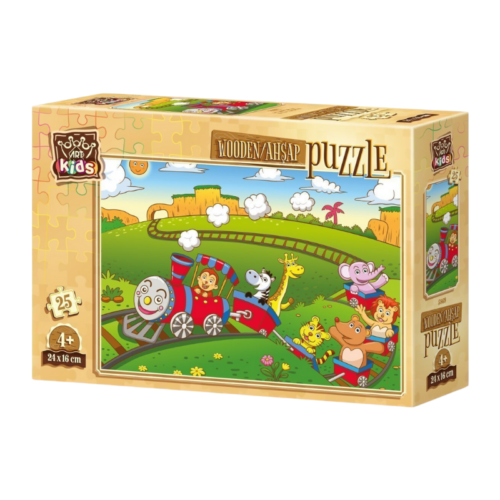 Art Puzzle Hayvanlar Treni Ahşap Puzzle 25 Parça 5869