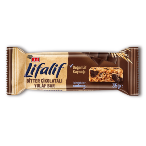Eti Lifalif Bitter Çikolatalı Yulaf Bar 35 gr 12'li Eti Lifalif Bitter Çikolatalı Yulaf Bar 35 gr 12'li