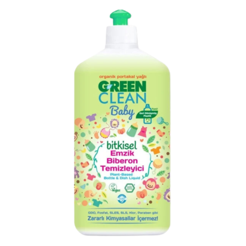 U Green Clean Baby Organik Portakal Yağlı Bitkisel Biberon ve Emzik Temizleyici 500 Ml