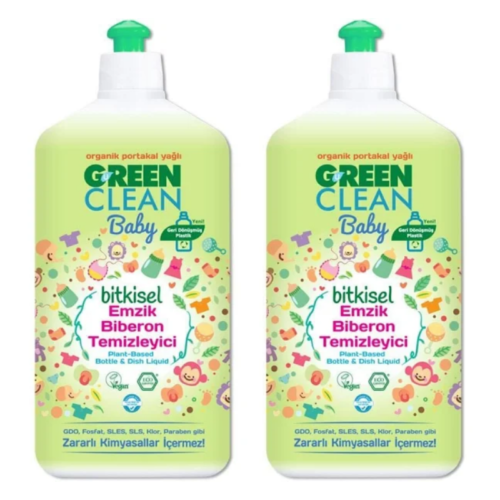 U Green Clean Baby Organik Portakal Yağlı Bitkisel Biberon ve Emzik Temizleyici 500 Ml 2'li