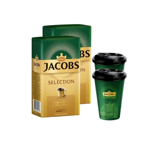 Jacobs Selection Filtre Kahve 250 Gr 2'li Set + Jacobs Thermo Cup 400 Ml Hediyeli