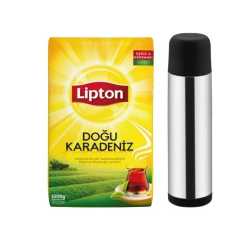 Lipton Doğu Karadeniz Dökme Çay 1000 Gr 9'lu + CvsTermos Hediyeli