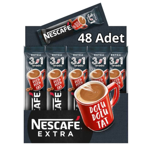 Nescafe Extra 3'ü 1 Arada Kahve 16, 5 gr 48'li