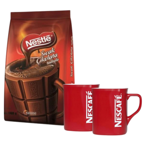 Nestle Sıcak Çikolata 1 Kg + Nescafe Kırmızı Kupa Hediyeli Nestle Sıcak Çikolata 1 Kg + Nescafe Kırmızı Kupa Hediyeli
