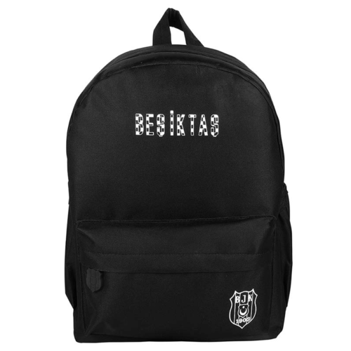 Me Çanta Beşiktaş Önden Cep Detaylı Siyah Sırt Çantası 24376
