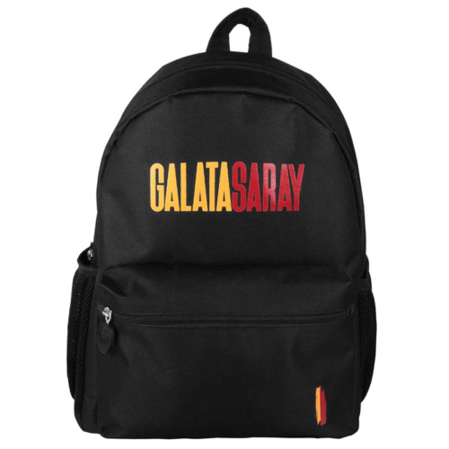 Me Çanta Galatasaray Sarı Kırmızı Baskı Detaylı Siyah Sırt Çantası 24566