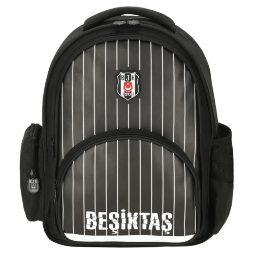 Me Çanta Beşiktaş Me Team İnce Çubuk Desenli Suni Deri Okul Çantası 25352