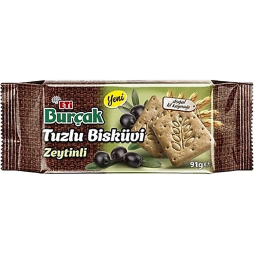 Eti Burçak Tuzlu Zeytinli Bisküvi 91 Gr 18'li