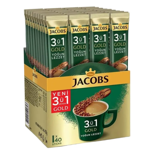 Jacobs 3'ü 1 Arada Gold Yoğun Lezzet 18 gr 40'lı Jacobs 3'ü 1 Arada Gold Yoğun Lezzet 18 gr 40'lı