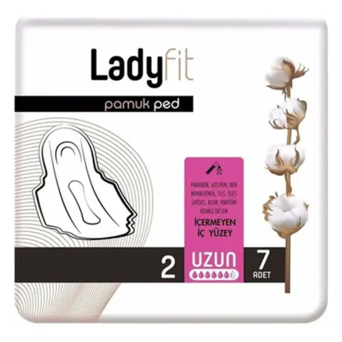 Ladyfit Hijyenik Ped Pamuklu Gece 7'li
