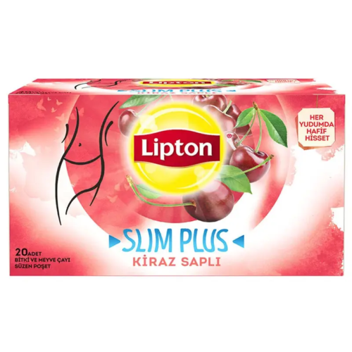 Lipton Slim Plus Kiraz Saplı Bitki Çayı 20'li Lipton Slim Plus Kiraz Saplı Bitki Çayı 20'li